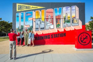 Liberty Station Greetings Sign
